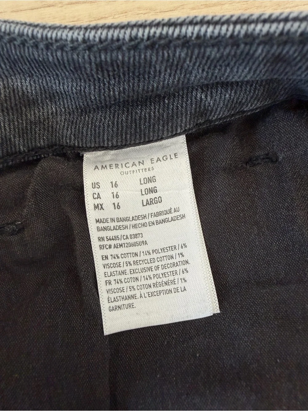 American Eagle Outfitters Charcoal High-Rise Skinny Jeans
